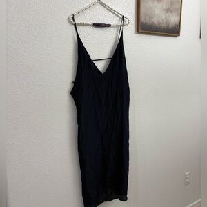 Lonely Label US 8 100 silk Simple Black Slip Dress nightgown